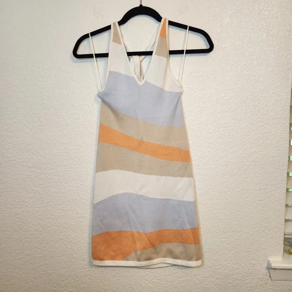 Hollister halter top knit dress colorblock S Sundress - Picture 1 of 12